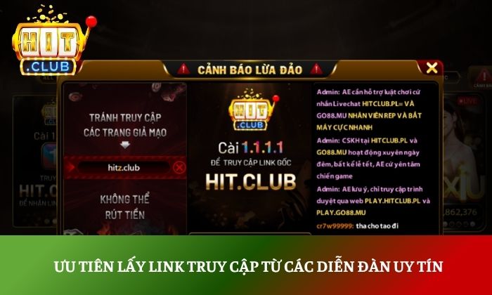 Ưu tiên lấy link truy cập từ các diễn đàn uy tín